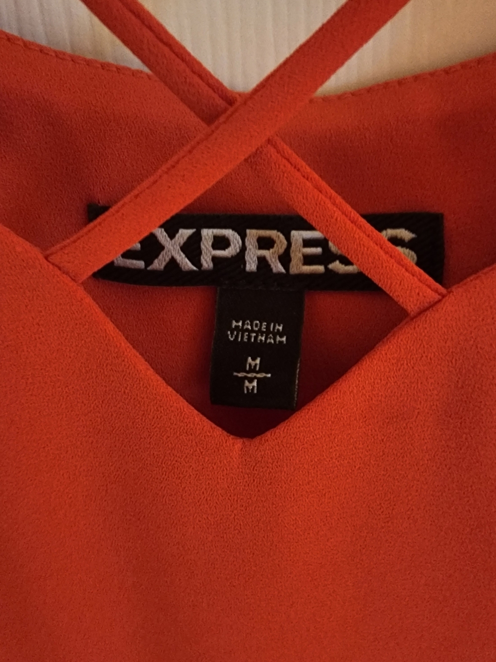 Express Orange Cross-Strap Top